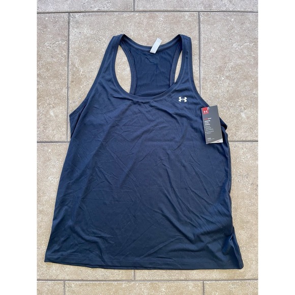 Under Armour Tops - Under Armour HeatGear Tank Top Women's XL Loose Fit Black Racerback NWT